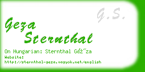 geza sternthal business card